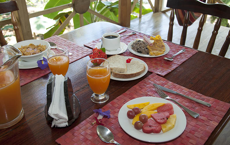 Desayunos en Bahía Drake, Península de Osa, Costa Rica
